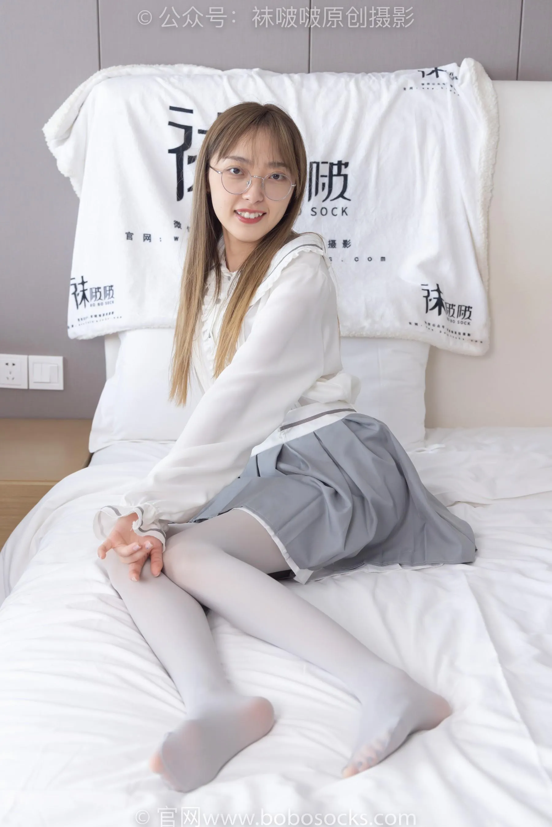 [BoBoSocks袜啵啵]NO.213 稚予-黑皮鞋、厚灰丝[23] [53P]插图7